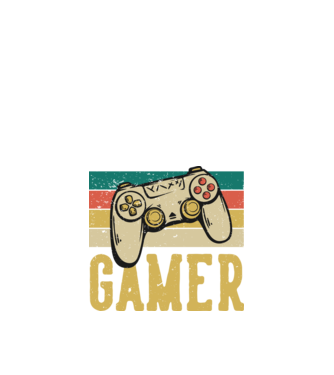 Retro gamer model negru pe tricou