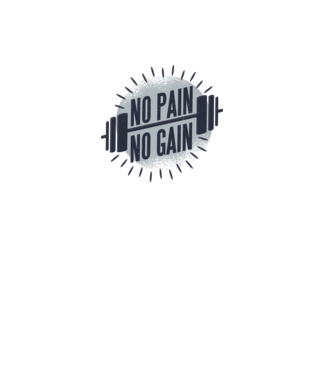 No pain no gain round model roșu pe tricou