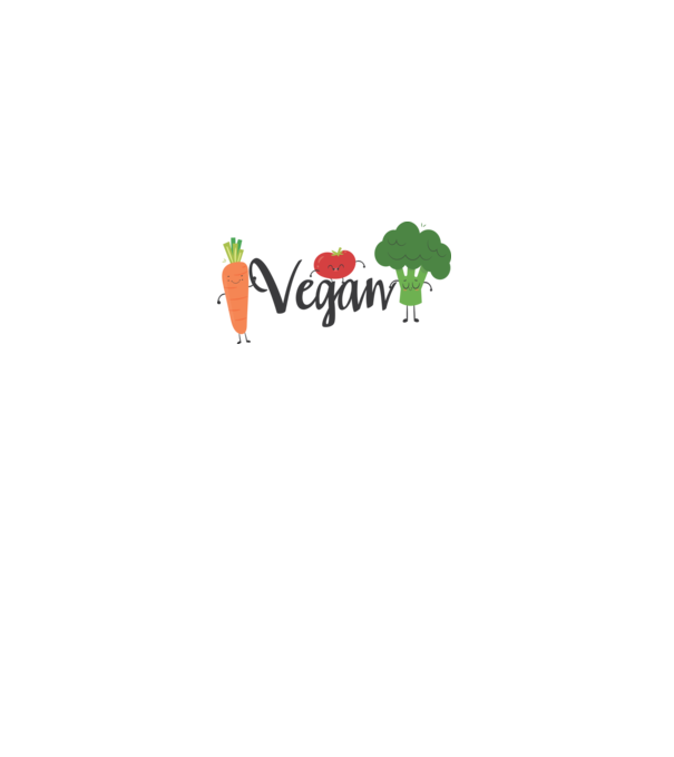 Vegan veggies model alb pe tricou