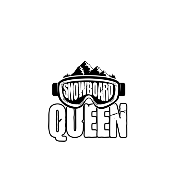 snowboard queen 01 model negru pe tricou