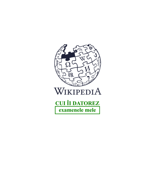 Wikipedia: cui îi datorez examenele mele model alb pe tricou