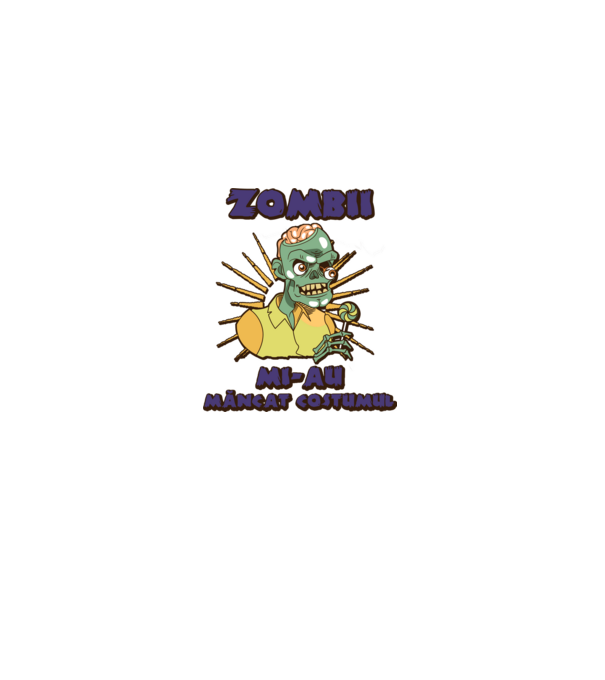 Zombii mi-au mâncat costumul model negru pe tricou