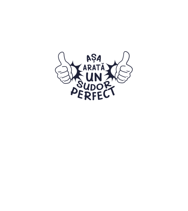 Așa arată un SUDOR perfect model alb pe tricou