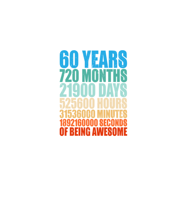 60 years of being awesome model negru pe tricou