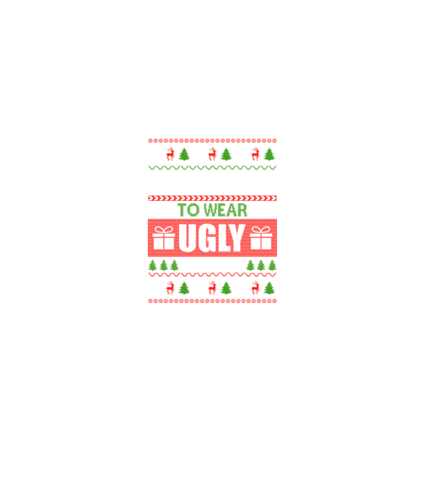 Too Cute for ugly sweater model negru pe tricou