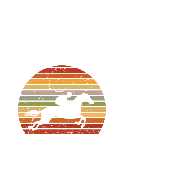 horse race model negru pe tricou