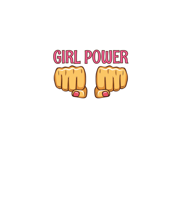 Girl Fist model gri pe tricou