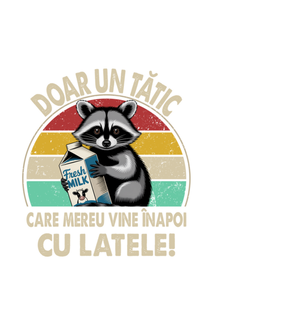 Retro Apa aki visszajött a tejjel RO model alb pe tricou