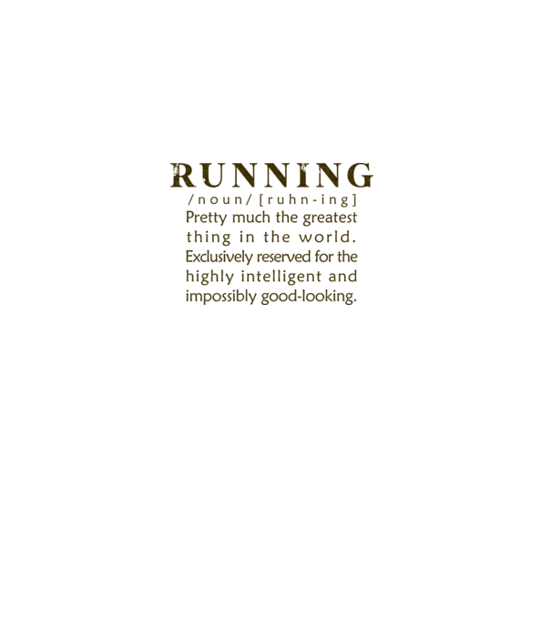 Running definition model alb pe tricou