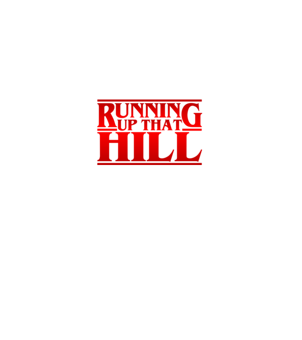 running up that hill model negru pe tricou