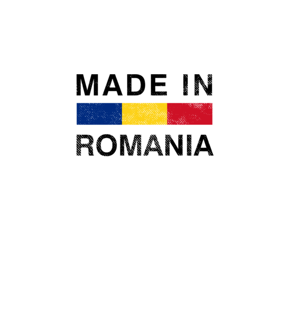 made in romania model alb pe tricou