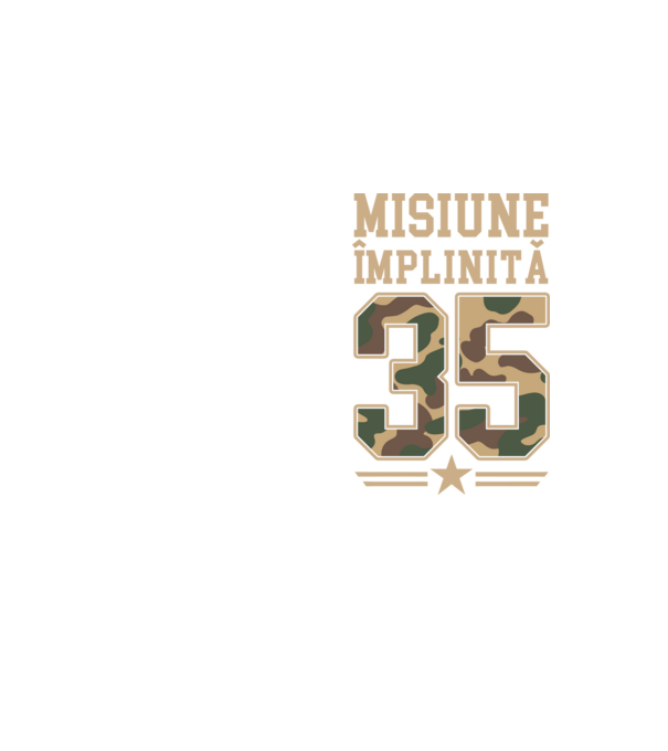 Misiune împlinită 35 model galben neon pe tricou