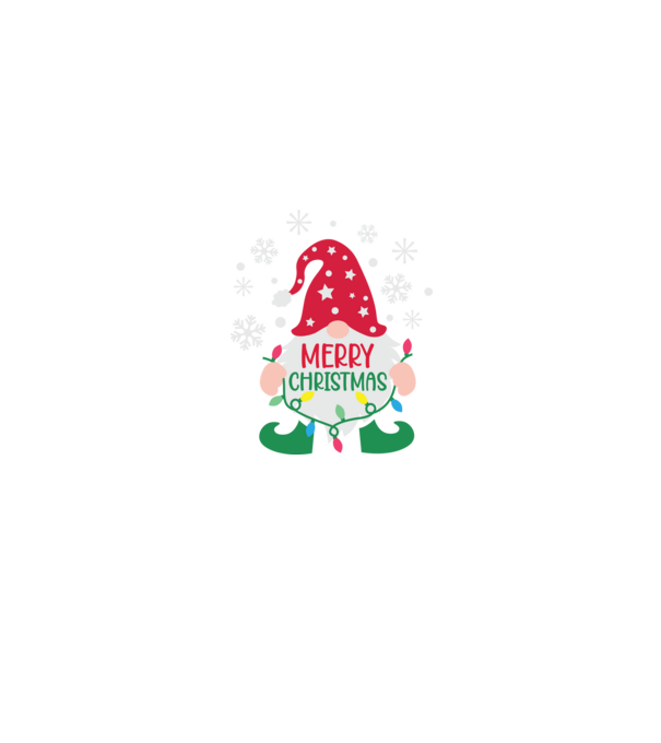 Merry christmas gnome model negru pe tricou