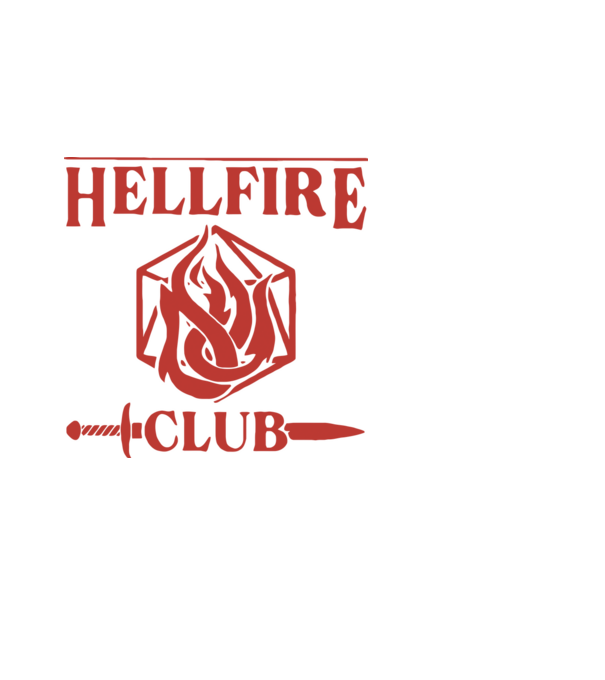 hellfire club 85 model alb pe tricou