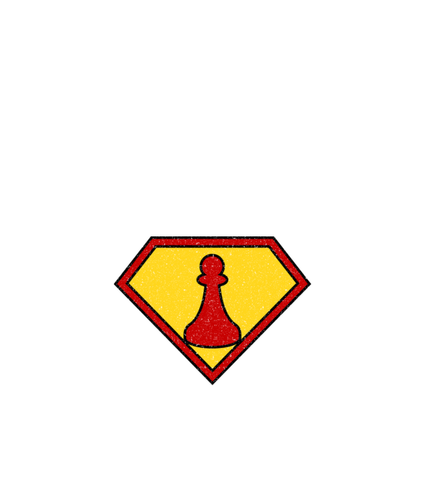 SuperChess pion de șah model albastru închis pe tricou