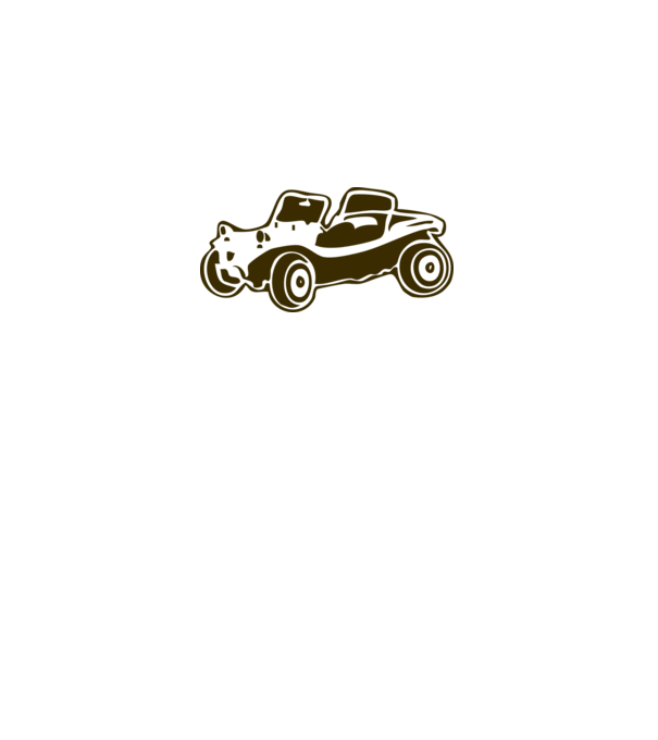Buggy model alb pe tricou