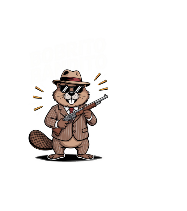 Bobrito Bandito model negru pe tricou