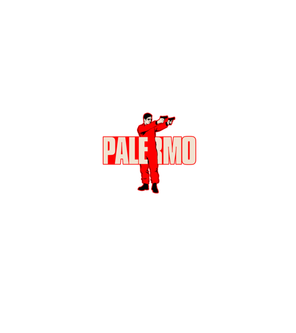 palermo la casa de papel model negru pe tricou