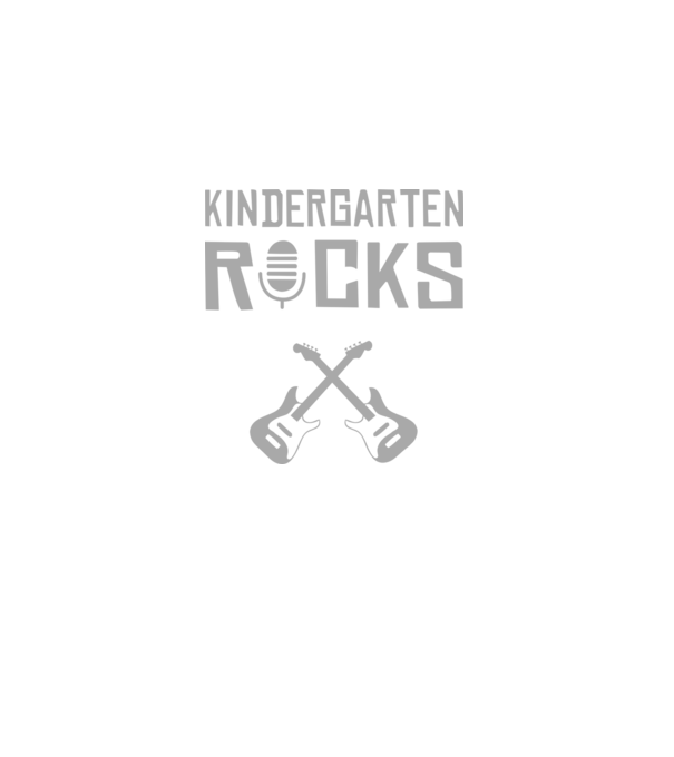 Kindergarten rocks model negru pe tricou