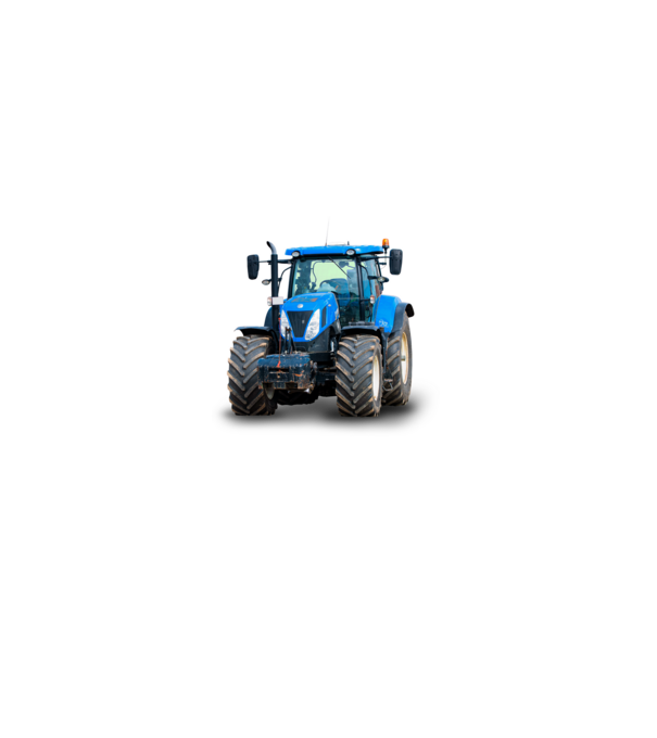 TRACTOR model alb pe tricou