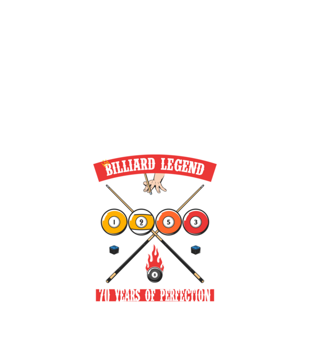 Billiard legend born in 1953 model negru pe tricou