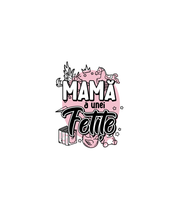Mamă a unei fetițe model alb pe tricou