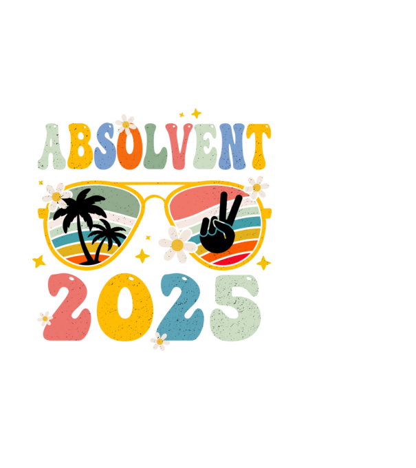 Absolvent 2025 model negru pe tricou