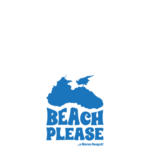 Beach please, e Marea Neagră! model alb pe tricou