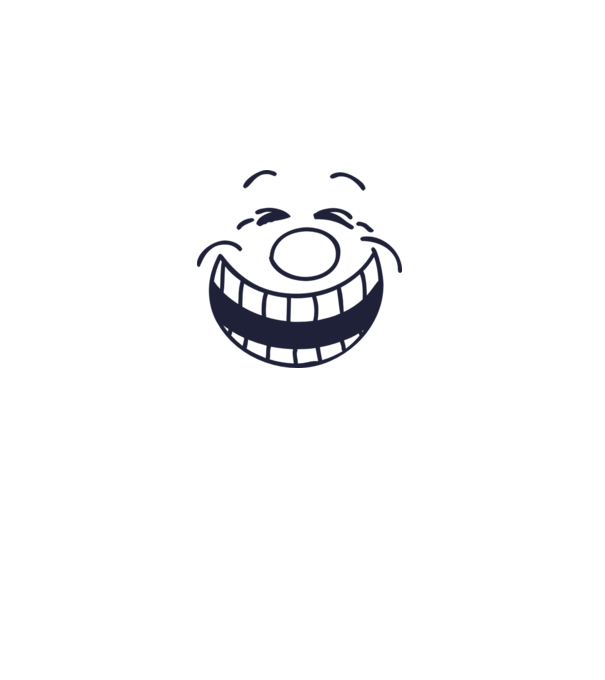 Funny Face Smiley model alb pe tricou