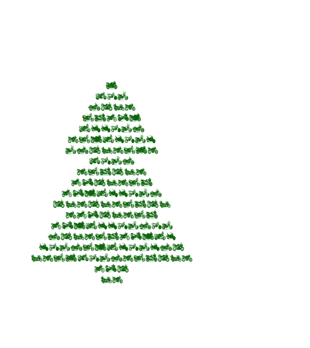 motorbike christtmas tree model alb pe tricou