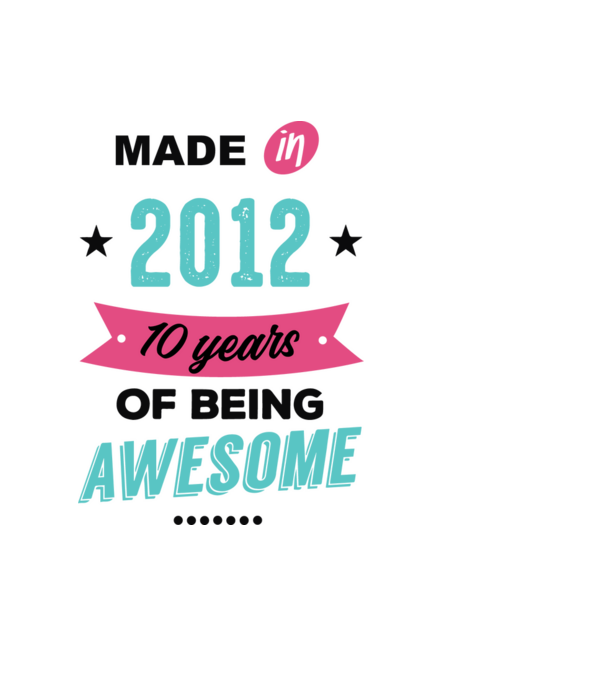 MADE in 2012 model albastru deschis pe tricou