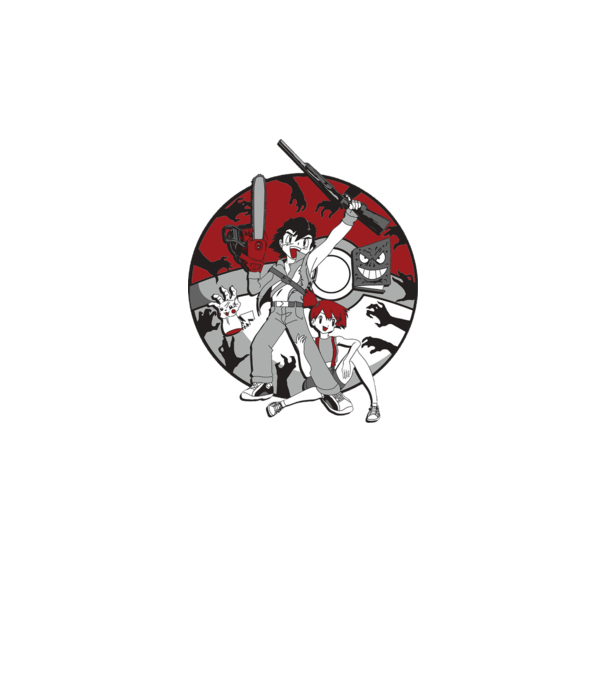 pokemon survive maki model alb pe tricou