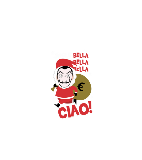 jingle bella christmas la casa de papel model negru pe tricou