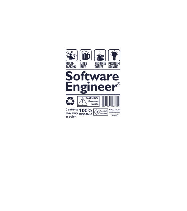 Software Engineer model gri pe tricou