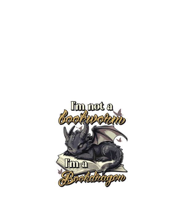 I am not a bookworm i am a bookdragon model alb pe tricou