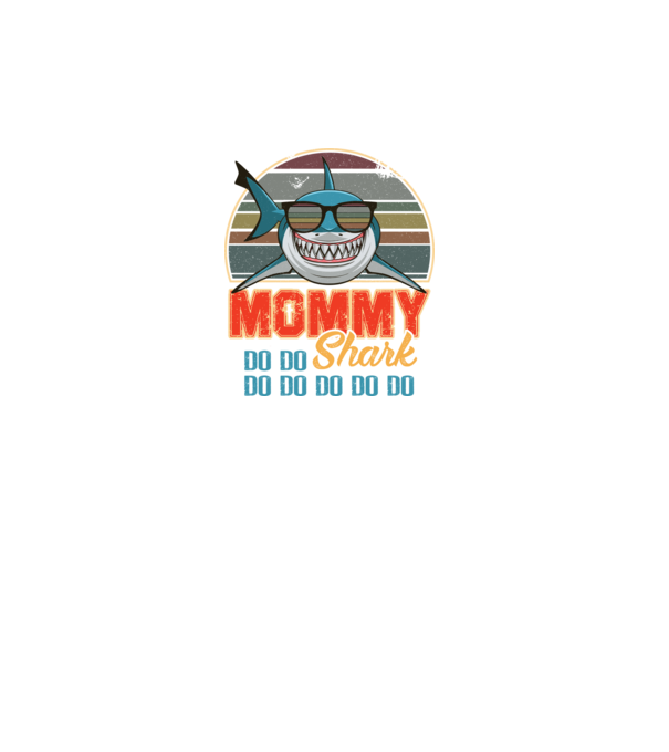 Mommy Shark model turcoaz pe tricou