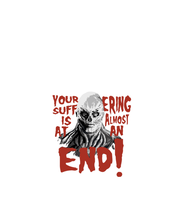 vecna your suffering is almost at an end model negru pe tricou