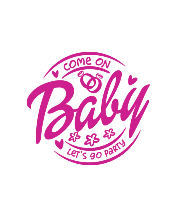 Bride Barbies Baby lets go party model alb pe tricou