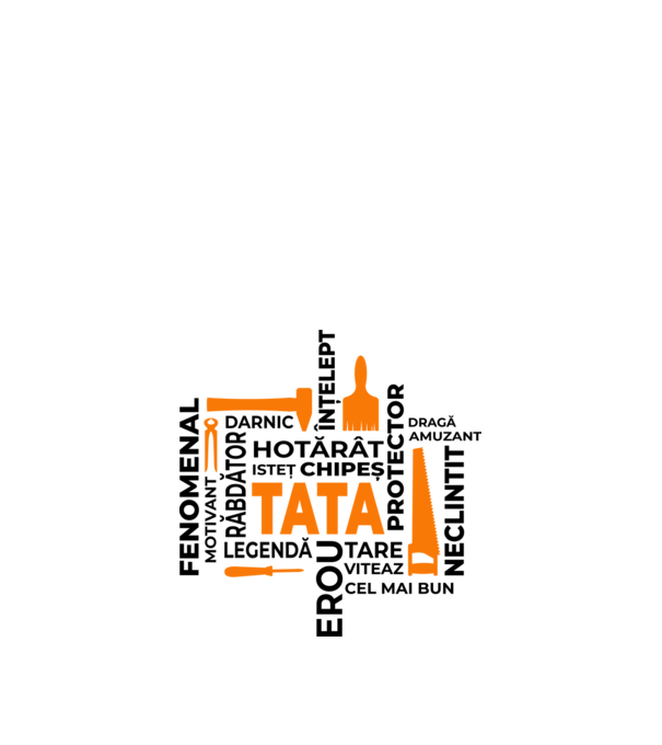 Acronimele tatălui model alb pe tricou
