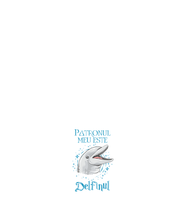 Patronul meu este DELFINUL model negru pe tricou
