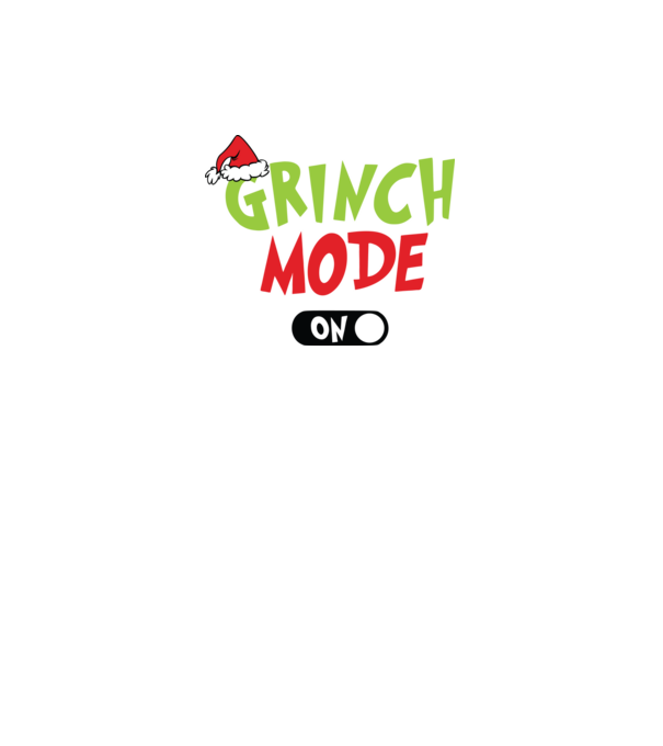 Grinch Mode model alb pe tricou
