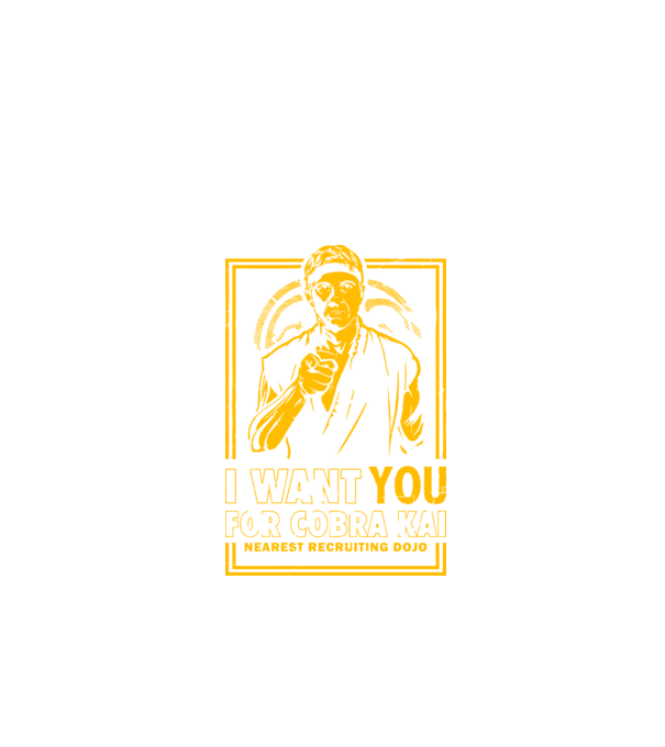 I want you cobra kai model negru pe tricou