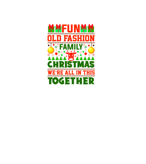 fun old fashion family christmas model negru pe tricou
