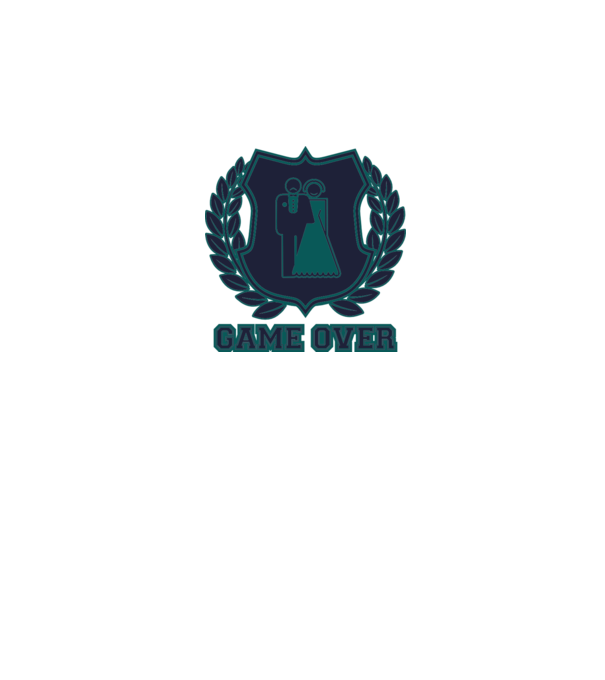 Bachelor GAME OVER model gri pe tricou