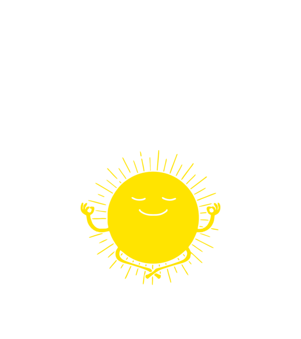 Soare meditând model negru pe tricou