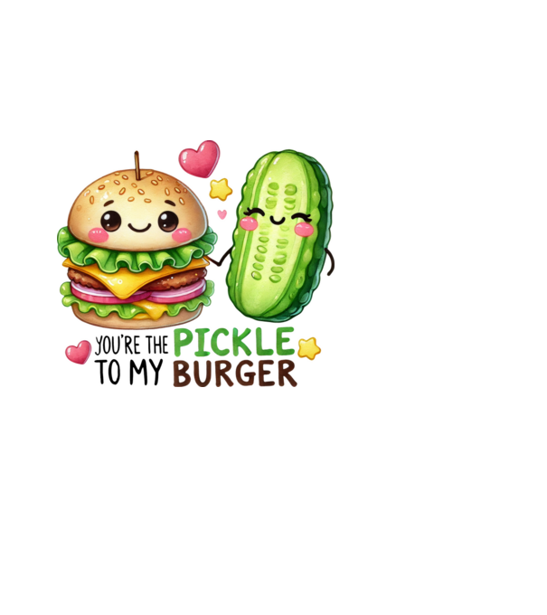 Pickle to my Burger model negru pe tricou