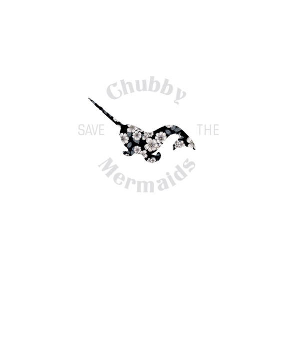Chubby mermaid model roz pe tricou
