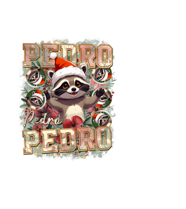 Pedro pedro flower xmas model albastru deschis pe tricou