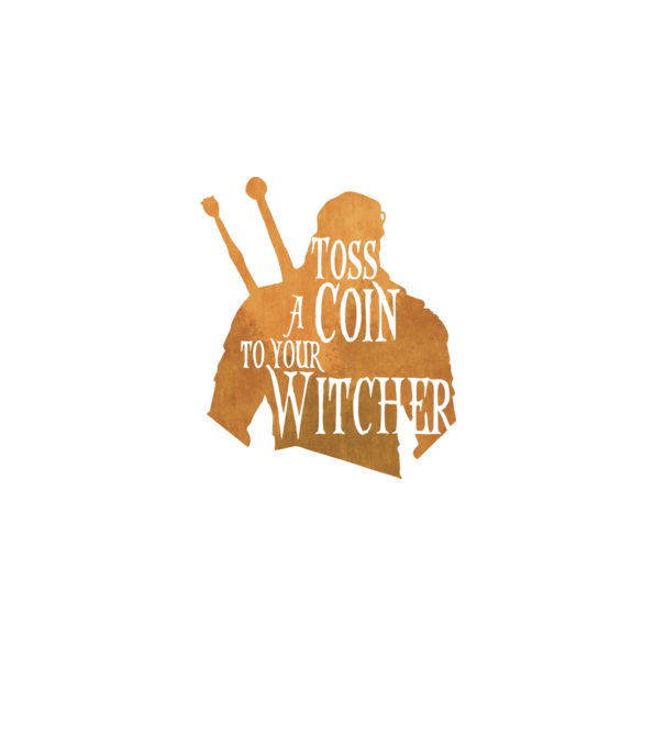 Toss a Coin to your Witcher model negru pe tricou