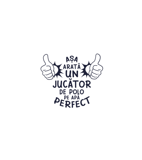 arată un JUCĂTOR DE POLO PE APĂ perfect model roșu pe tricou